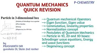 Quantum chemistry Quick revision class| #quantummechanics#chemistry#csirnet #tsgenco#tsset#jl#dl