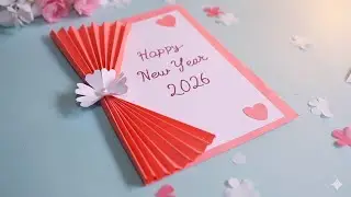 How to make Happy New Year Card 2026 ❤️ #viral #art #cards #giftidea