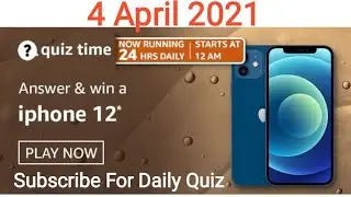 Amazon Quiz Answers Today | 4 April 2021