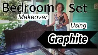 Bedroom set makeover using Annie Sloan's Graphite Chalkpaint