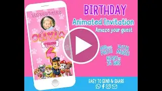 Paw Patrol Video Invitation For Girls