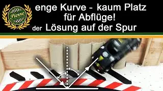 enge Kurve, kaum Platz für Abflüge - die Lösung