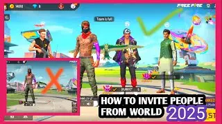 How to invite friends in free fire from world |how to invite people from world in free fire