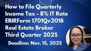 QUARTERLY INCOME TAX RETURN 8% IT RATE REAL ESTATE BROKER