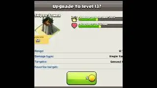 Sniper Tower !!😳 Are You serious? || 1 to Max Level || Clash of Clans #shorts