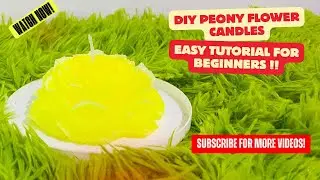 DIY PeonyFlower Candle 🌸🕯️Easy Beginner Tutorial #candle #candlemaking #craft #creative #shorts #diy
