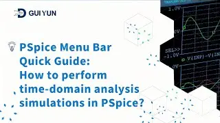 How to perform time-domain analysis simulations in PSpice?