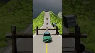 Cars vs Logs Trap Crash - BeamNg Drive Crash #beamngdrive
