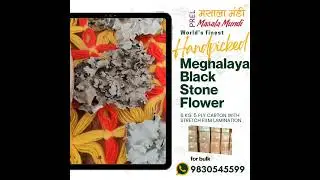 Indian Hanpicked Black Stone Flower
