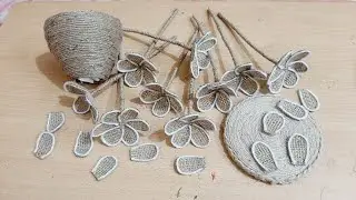 New Jute Flower and vase design ideas || DIY Jute Burlap Craft