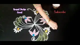 Easy 5×3 dots Small Rangoli🌞Daily use Chinna Muggulu🌞#Rangoli Design Sonali#indianculture#trending 