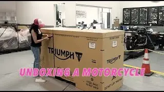 Unboxing a motorcycle! 2021 Triumph Trident 660!