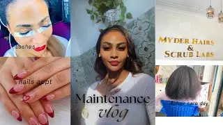 MAINTENANCE VLOG | From Crusty to Clean Girl | Hair, Nails, Lashes, Eyebrows | Cooking | Haul