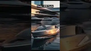 Tesla x BYD = The ultimate electric yacht ⚡🌊#luxury  #luxuryyachtlife#luxuryboat