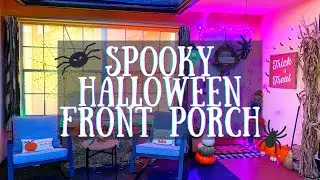 🕸 SPOOKY HALLOWEEN & FALL FRONT PORCH DECORATE WITH ME