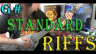G# Standard Riffs - Schecter Randy Weitzel V-7 FR Ouija - Satin White