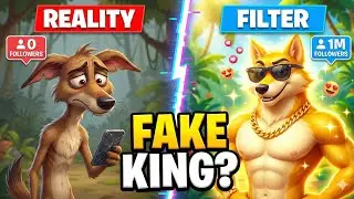 The Filter Wala Jackal 🐺📱 | Modern Panchatantra Story for Kids | Reality vs Filter