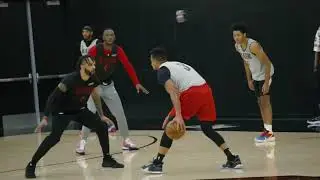 Damian Lillard, Carmelo Anthony, Derrick Jones Jr , CJ McCollum. Portland Trailblazers Training Camp