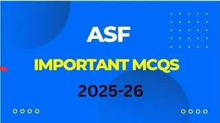 ASF Jobs Test Preparation 🔥 | Must Watch Video 🇵🇰 