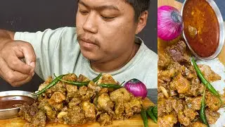 . PORK LEG MEAT AND GRAVY WITH ONION RICE 