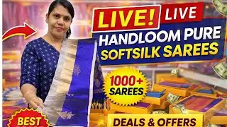 🔥 LIVE Handloom Pure SoftSilk Sarees | Premium Quality | Best Price Offers | Limited Stock Today 🔥