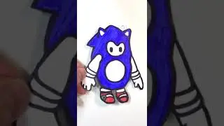DIY Fall Guys Sonic Shrink Plastic #shorts