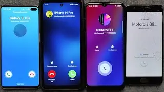 Incoming Fake call Galaxy S10+ iPhone14 Pro Meizu NOTE9 Motorola G8 at the same time
