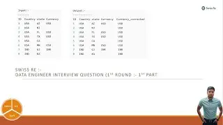 Swiss Re Data Engineer Interview Question (1st Round :- 1st Part) :- Day 32