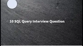 SQL Interview Questions