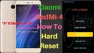 Xiaomi Mi 4 Hard Reset, Working Solution.