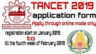 TANCET COUNSELING 2019 Application Form, Dates, How to Apply for Anna University l tamil updates