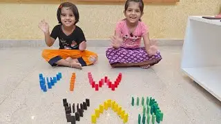 Kids & Dad Domino Fun | Family Play Time