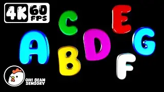 ABC SENSORY SONG  | 4K 60FPS | Visual Stimulation Animation | Oh! Bean Sensory