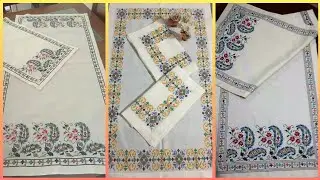 120 Cross Stitch Table runner beautiful ideas #crossstitch #handbroidery #trending 