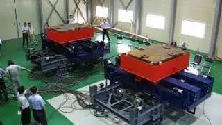 (티이솔루션) Testing of AMD(Active Mass Damper)  prior to installation inside the Ulsan L Hotel.