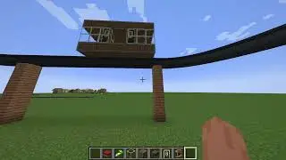 Построил монорельс в Minecraft с модом Create (Steam and Rails)