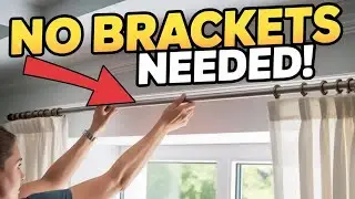 How to Install Curtain Rods Without Brackets