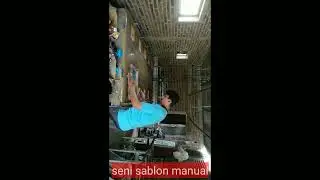 sablon meja rel panjang. memuaskan sekali