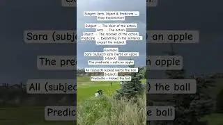 Subject, Verb, Object & Predicate &mdash; Easy Explanation!