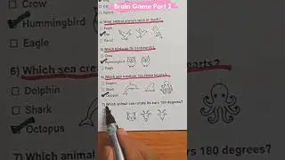 Brain Game Part 2 🧠 | Animal & Bird Quiz | Fun GK Questions for Kids & Adults #quiz #mindbendingquiz