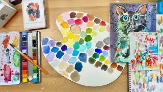 Swatching Stoneground Paint Co gouache and artist inspiration.