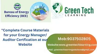 Bureau of Energy Efficiency, Energy Manager & Energy Auditor Certification  for Energy Professionals