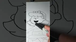 Peanuts - How to Draw of Charlie Brown and Heather Having fun at beach part 2 with Markers #music