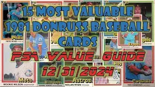 What Are The Most Valuable 1981 Donruss Baseball Cards Worth NOW? PSA Graded as of 01/31/2025