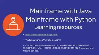 Mainframe with Java and Mainframe with Python - Learning Journey