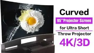 95inch Curved  Projector Screen for Ultra Short Throw LG/SONY/XIAOMI Projector   Support 4K/3D/HD