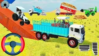 Drive Truck Loading 1 Tractor 🚜 | Jeep Rescue Mission 🚙 | Extreme Bridge Stunt Challenge | Gaming