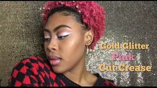 Gold Glitter Pink Cut Crease | | V-Day Collab w/ Ms Star Smile | | Naturally Starr