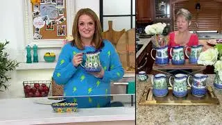 Lidia's Polish Pottery Hand-Painted Large Pitcher on QVC
