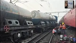 3 Wagons of Goods Train of Milk Tankers Derailed near #Kavali stn in #Nellore dist. #trainderailed 